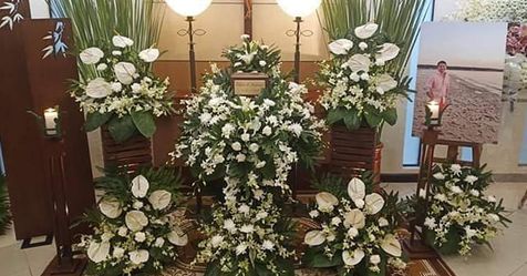 Urn Garden Funeral flower arrangements